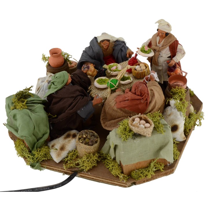 Cena con 3 estatuas en movimiento de 12 cm
