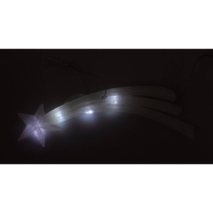 Star comet 15 cm with 4 led to batteries