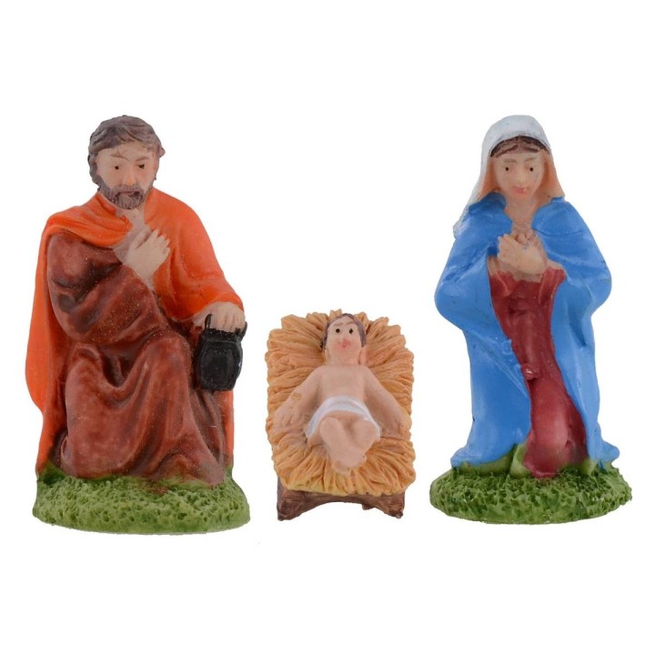 Nativity 3 pieces in resin series 6 cm for Presepe