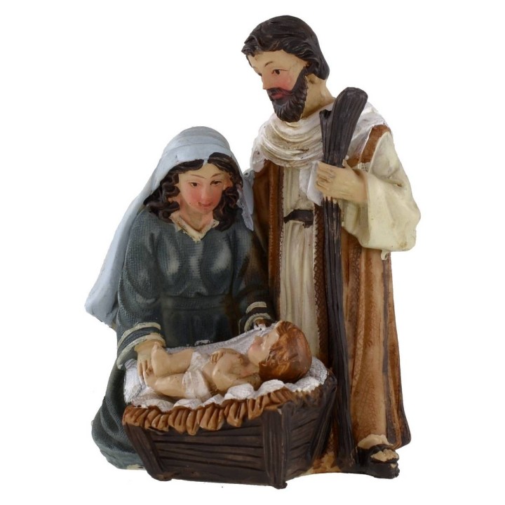 Natività in blocco unico in resina cm 8x6 serie 12 cm per