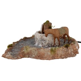 Grinding in resin with horse in motion 20x22, 5x9 h cm