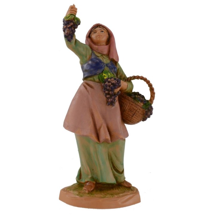 Campesina con uvas 12 cm Fontanini