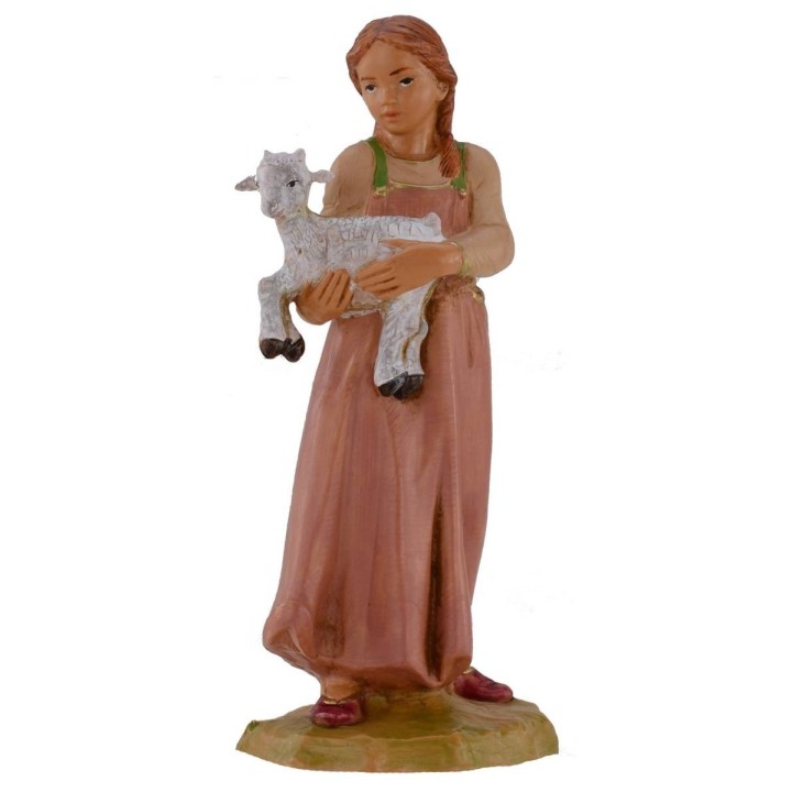 Niña con cabrita en los brazos serie 19 cm Fontanini