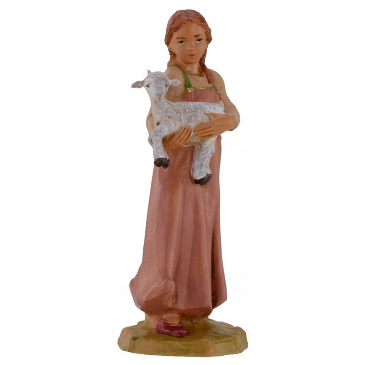 Niña con cabrita en los brazos serie 19 cm Fontanini