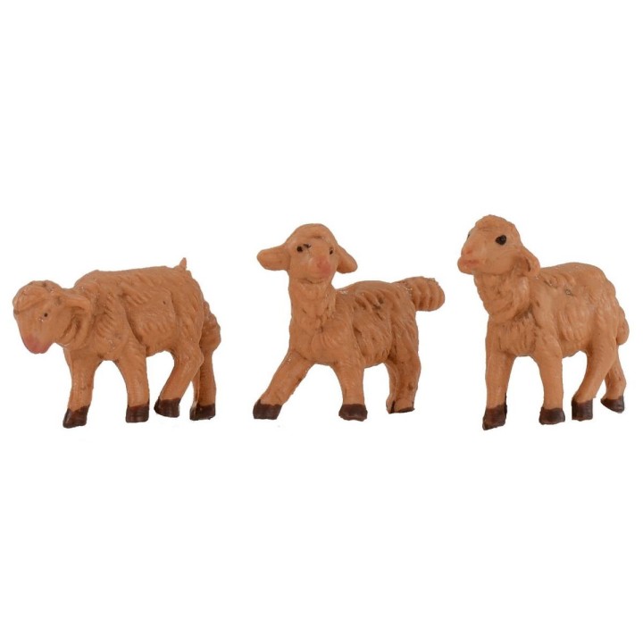 Set di 3 pecorelle per statue da 6,5 cm Fontanini