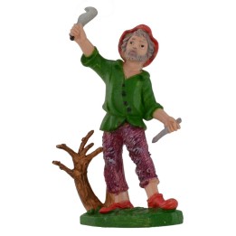 Boscaiolo con falcetto 10 cm in pvc