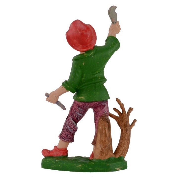 Leñador con hoz de 10 cm en PVC