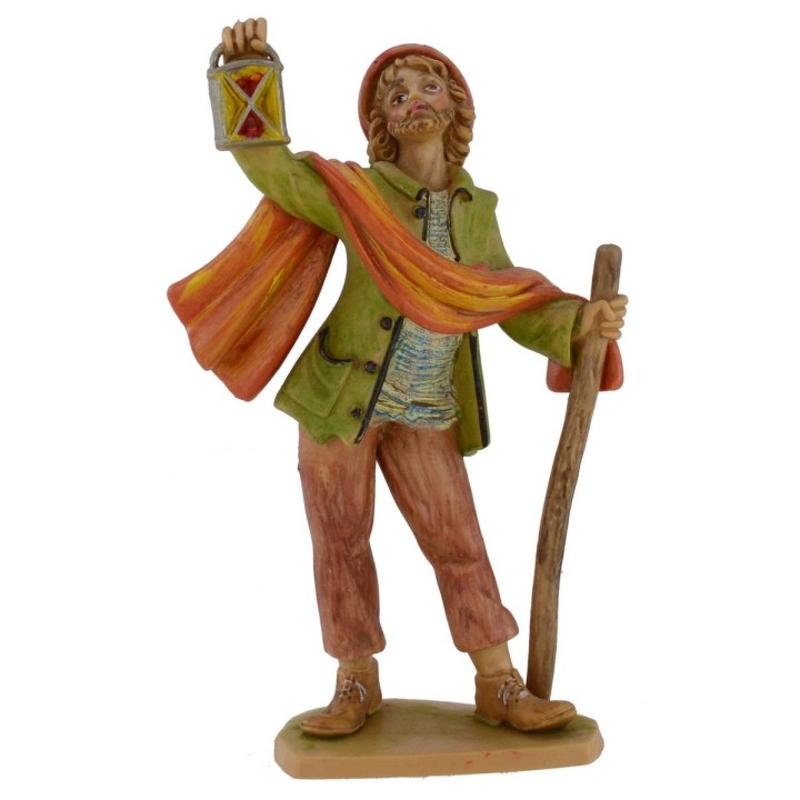 Pastore con lanterna lux 16 cm in pvc