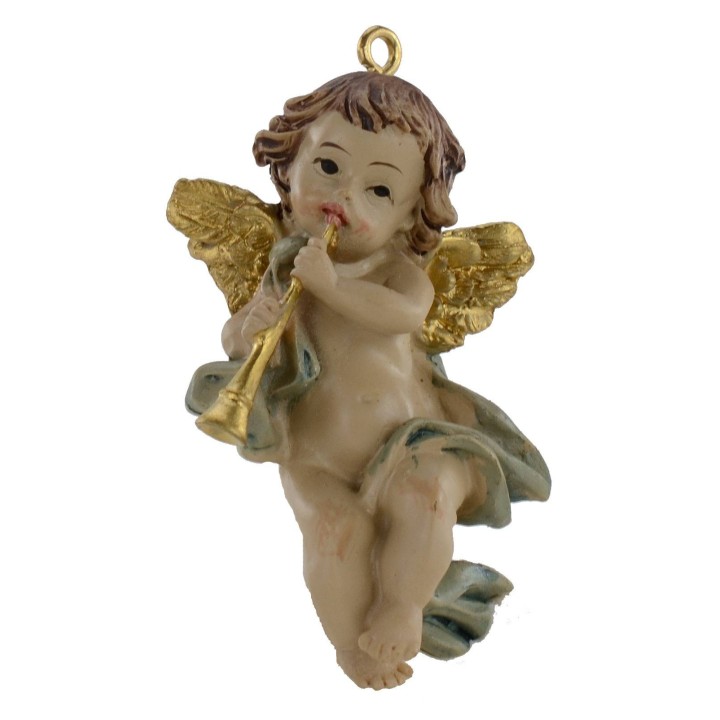 Set di 3 puttini da appendere in resina 5 cm