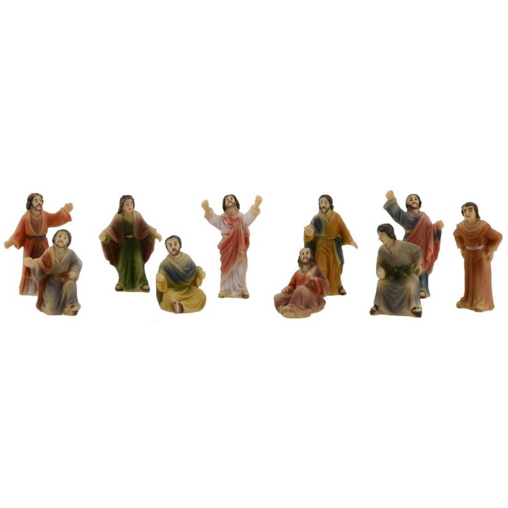 Estatua Pascual de Jesús predicador entre la multitud 5 cm