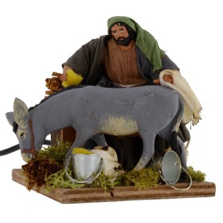 Man who strives donkey in series 12 cm