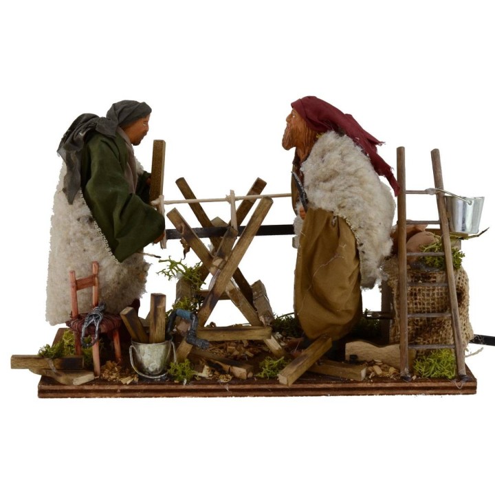 Pair of Arab woodcutters on the move 14 cm series