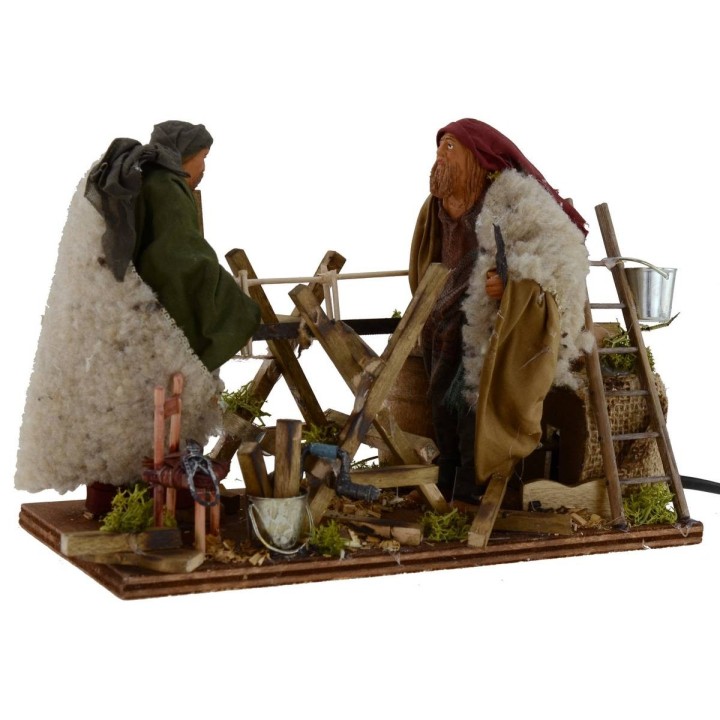 Pair of Arab woodcutters on the move 14 cm series
