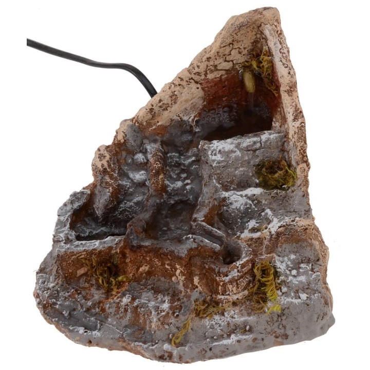 Working stream with fountain in resin cm 17,5x19x15 h