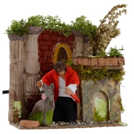 Maiden in motion with dog series 10 cm
