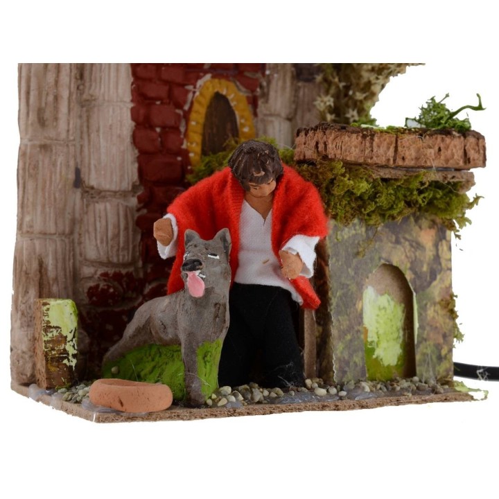 Maiden in motion with dog series 10 cm