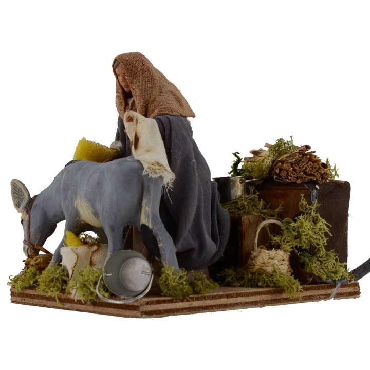 Man who strives donkey in series 12 cm