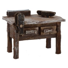 Banco da lavoro di un falegname cm 8,5x5x7 h per statue da 12 cm