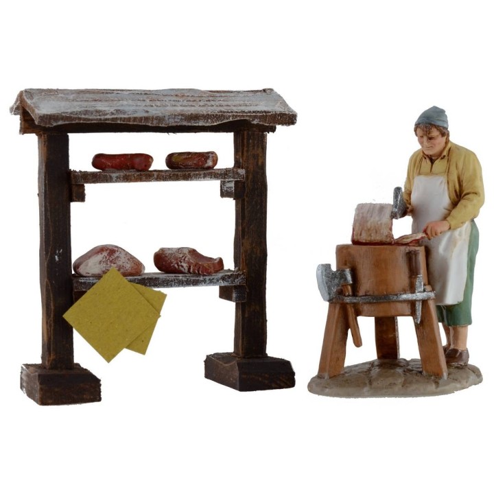 Banco espositivo di carne e salumi cm 9x5x10,5 h per statue da