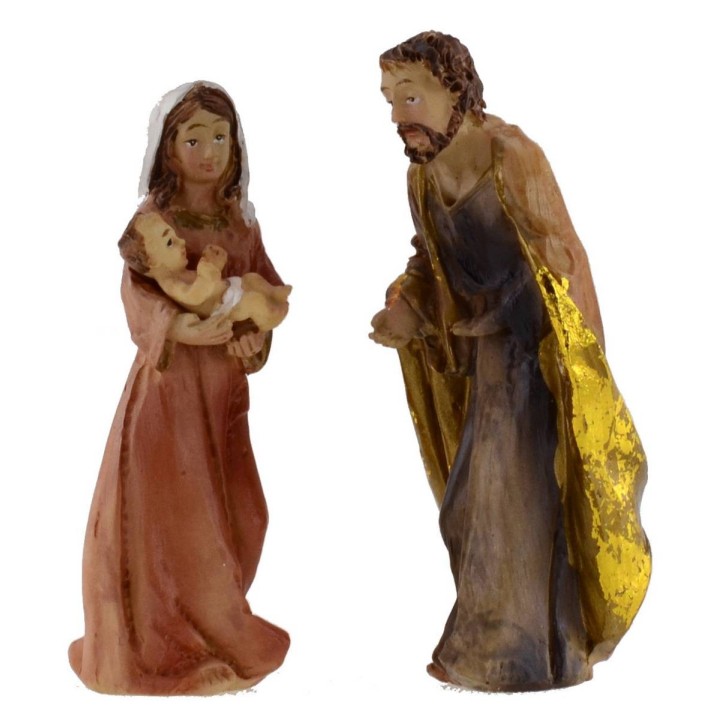 Natività 3 soggetti in resina 8 cm
