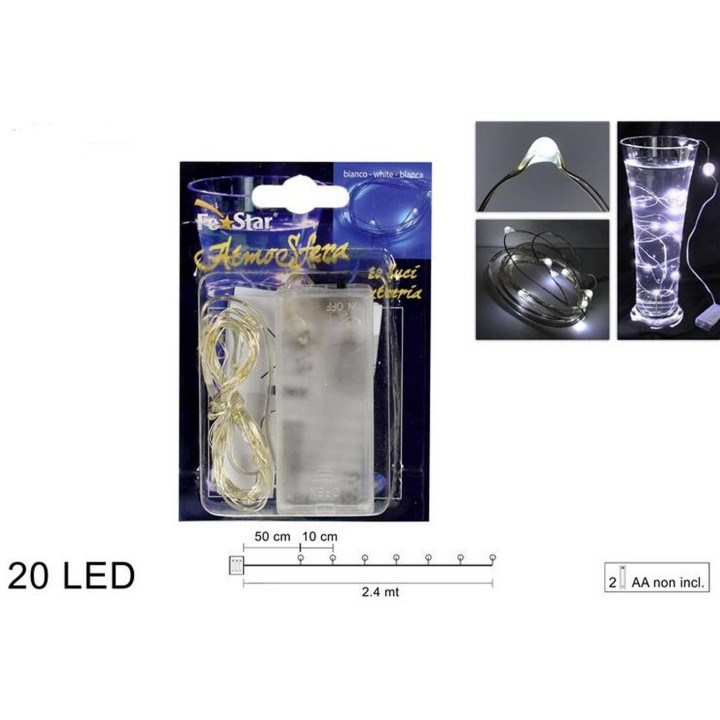 20 Micro Led cold white light to batteries