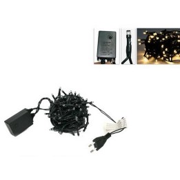 Catena 100 minilucciole led bianco caldo con giochi 220v.