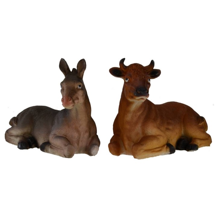 Bue y burro para estatuas de 30-40 cm en resina