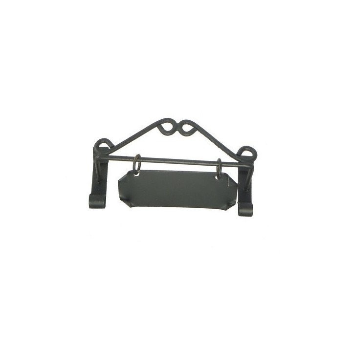 Letrero de 7 cm con placa de 6x3 cm en metal
