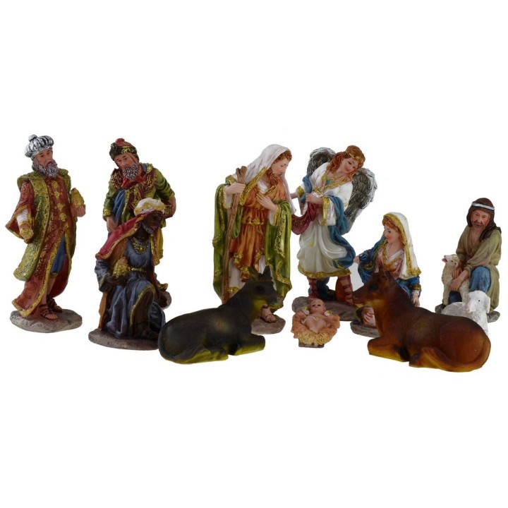 Natividad en set de 11 figuras de 15 cm en resina