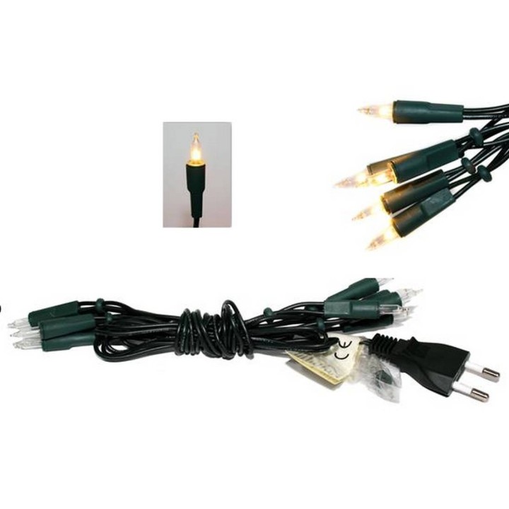 Catena 10 pisellini bianchi a 220V. - Cod. 