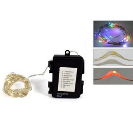 30 micro led colorati a batterie con giochi per esterno e