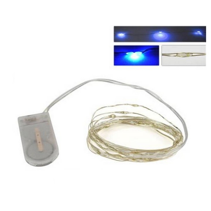 20 Micro led blu con pile incluse