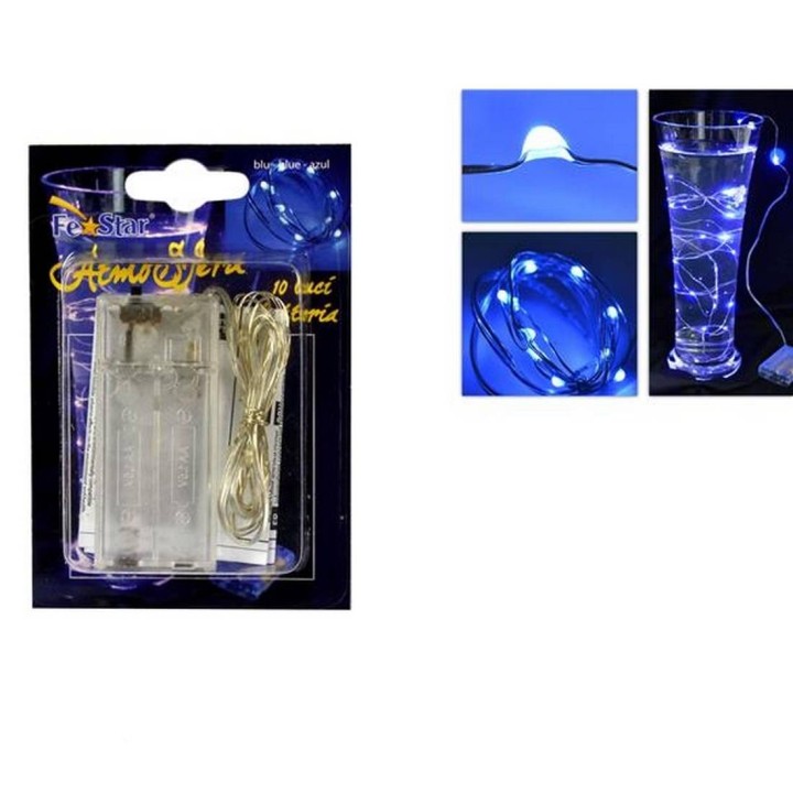10 Micro Led azules a pilas