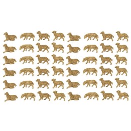 Juego de 48 ovejas barnizadas de 2-2,5x1,4-1,8 cm de altura.