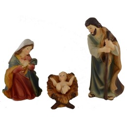 Natividad 3 figuras 12 cm en resina