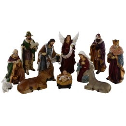 Set Natività da 11 soggetti cm 15 in resina