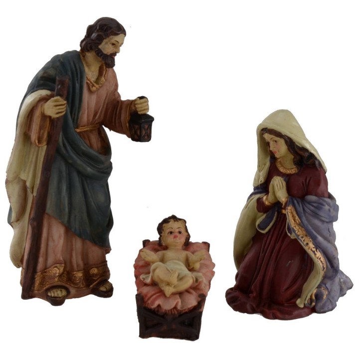 Natività in set da 10 soggetti cm 15 in resina