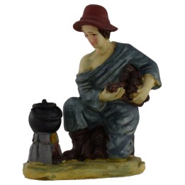 Pastor con leña serie 15 cm