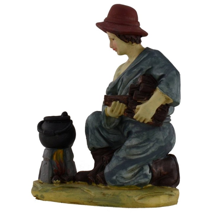 Pastor con leña serie 15 cm