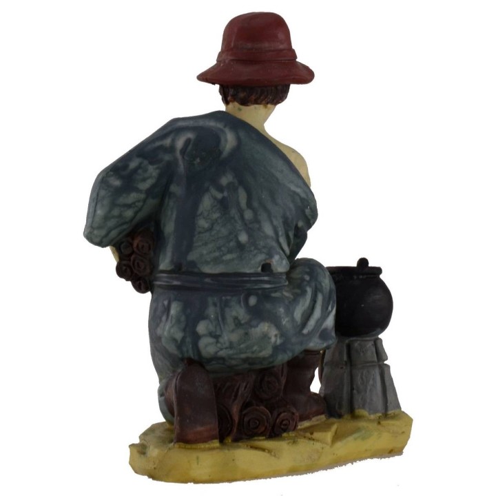 Pastor con leña serie 15 cm
