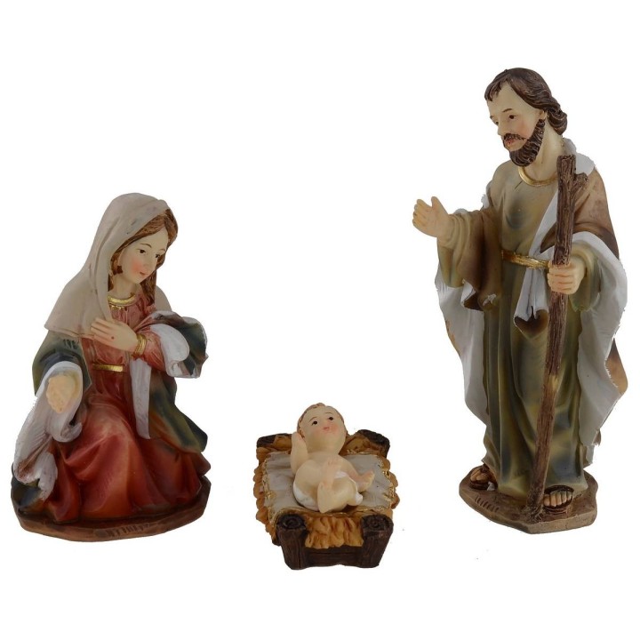 Natività in set da 11 soggetti cm 11 in resina