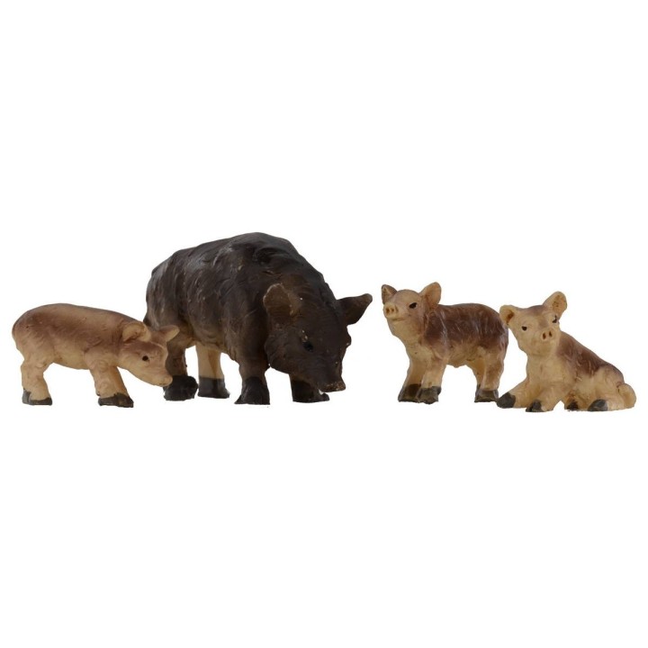 Conjunto de 4 cerdos para estatuas de 8-10 cm