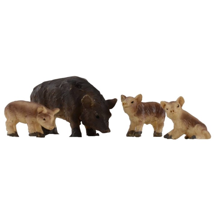 Set of 4 pigs for statues 8-10 cm