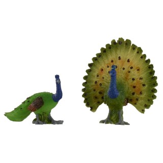 Conjunto de 2 pavos reales para estatuas de 10 cm