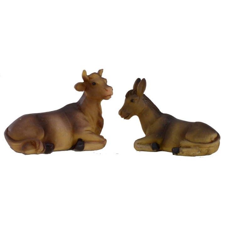 Set bue e asino per statue 10 cm