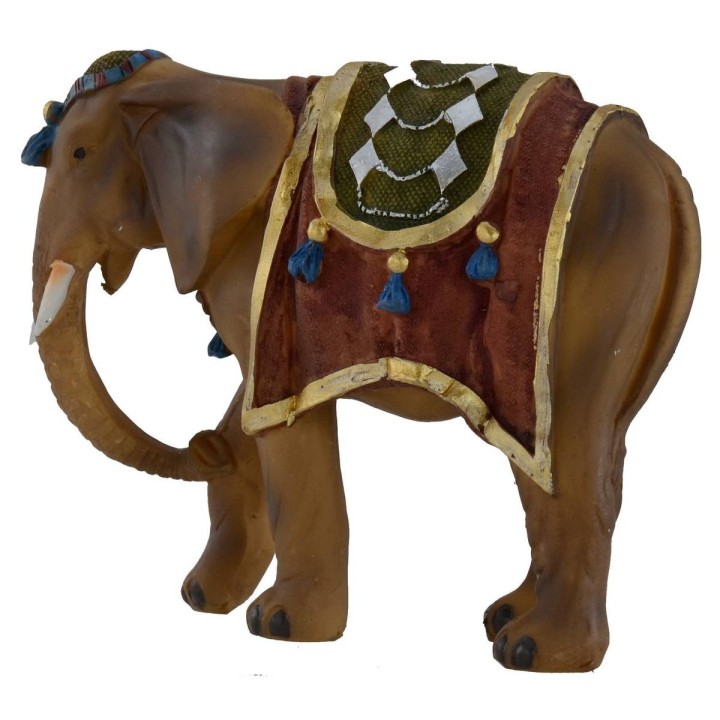 Elefante bardato per statue 9-10 cm
