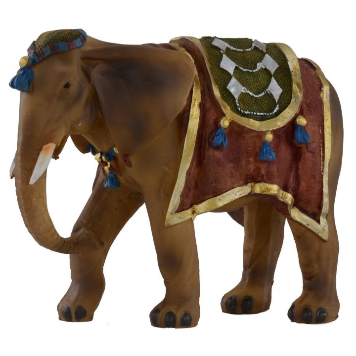 Elefante bardato per statue 9-10 cm