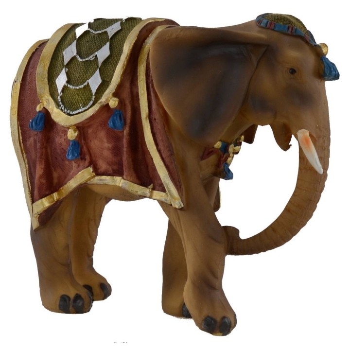 Elefante bardato per statue 9-10 cm
