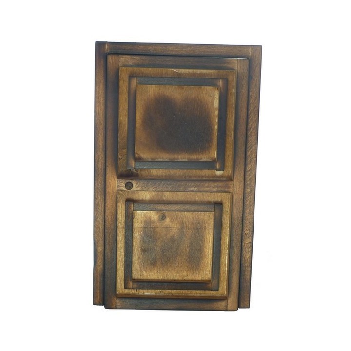 Puerta de madera envejecida cm 7,3x13x5 - T913