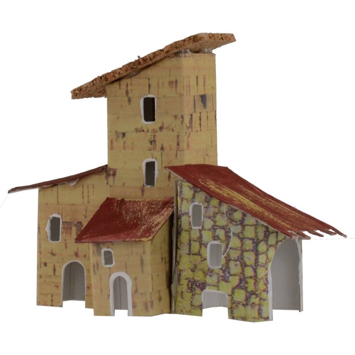 Casetta colonica per presepe cm 12x5,5x10 h